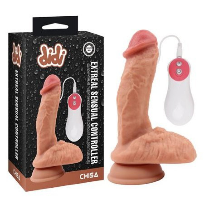 Extreal Sensual Controller Vibrating Dildo Flesh