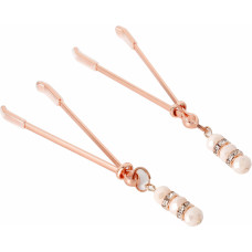 Kiotos Steel Rose Nipple Clamps Pinchers with Rhinestones