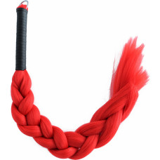 Kiotos Leather Hair Whip Red Synthetic