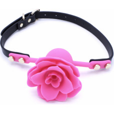 Kiotos Leather Silicone Pink Rose Gag