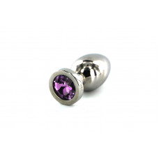 Kiotos Steel Jewel Buttplug - Medium Purple