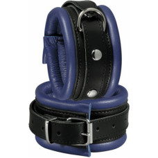 Kiotos Leather Leather Anklecuffs Blue - 5 cm