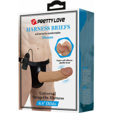 Lybaile Pretty Love Vibro Strap-on harness, super soft silicone phallic head.