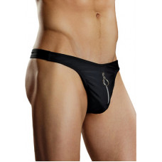 Male Power Zipper Thong - S/M - Black