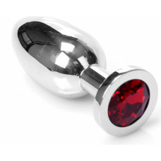 Kiotos Steel Jewel Buttplug - Small Red