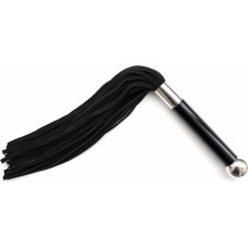 Kiotos Leather Black Flogger With Acrylic Handle