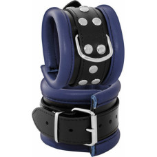 Kiotos Leather Leather Anklecuffs Blue - 6,5 cm