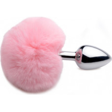 Xr Brands Fluffy Bunny Tail - Anal Plug - Pink