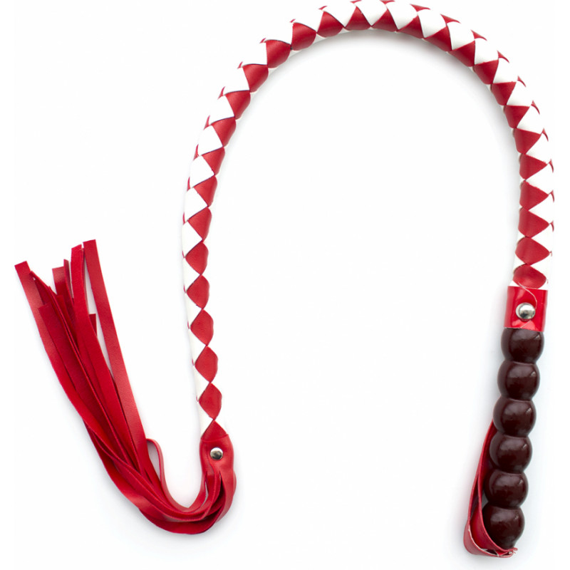 Kiotos Leather Mahogany Short Whip Red & White