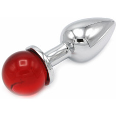 Kiotos Steel Anal Plug Ball Gem Red