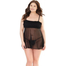 Coquette Babydoll with Ruffles - Plus Size