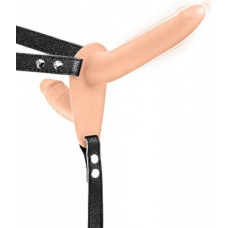 Erotop Vibrating Strap-on With Double Dildo Flesh USB