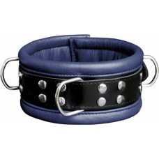 Kiotos Leather Leather Collar Blue - 6,5 cm