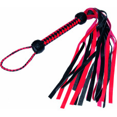 Kiotos Leather Black and Red Flogger Whip
