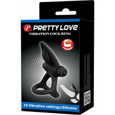 Lybaile Pretty Love Vibrating Cock Ring Black