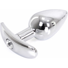 Kiotos Steel Aluminium Handle Buttplug Clear Gem