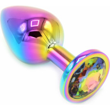 Kiotos Steel Rainbow Butplug with Gem M