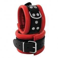 Kiotos Leather Leather Anklecuffs Red - 6,5 cm