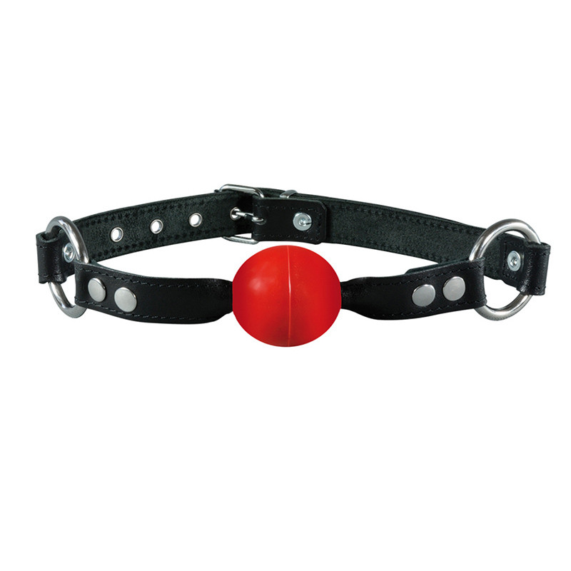 Kiotos Leather Ball gag normal - Red