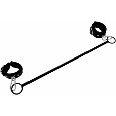 Kiotos Leather Spreader Bar Double O-Ring with Handcuffs