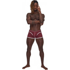 Male Power Mini Short - L - Burgundy