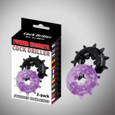 Boss Of Toys Cockdriller 2 pack black / purple 2 pack cockring  5 cm x 1,6 cm