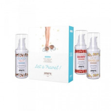 Boss Of Toys LET'S TRAVEL! Warming gourmet massage  oils (Strawberry, Hot Vanilla, Coconut) 3 x 30ml