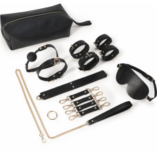 Kiotos Leather BDSM Fancy 9 Item Kit - Black