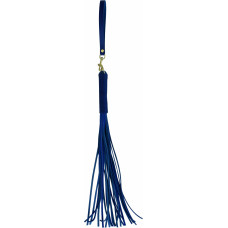 Kiotos Leather Blue leather whip with handle