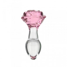 Boss Of Toys Pillow Talk - Rosy Luxurious Glass Anal Plug with Bonus Bullet