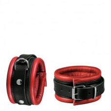 Kiotos Leather Leather Anklecuffs Red - 5 cm