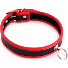 Kiotos Leather Budget Collar Black & Red