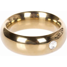 Kiotos Steel Gold Donut Cockring with Jewel - Thick - 40 mm