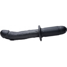 Xr Brands The Large Realistic - Silicone Vibrator with Handle - Black
