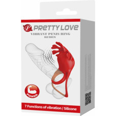 Lybaile Pretty Love Vibrating Cock Ring Red