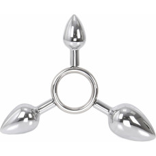 Kiotos Steel Triple O Anal Plugs Ring