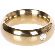 Kiotos Steel Gold Donut Cockring with Jewel - Thick - 45 mm