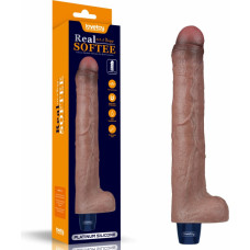 Lovetoy 10,5 collu ĪSTS SOFTEE VIBRĒJOŠS DILDO