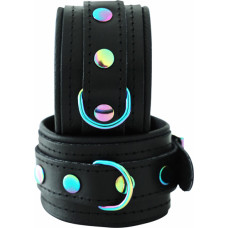 Kiotos Leather Leather Handcuffs Black Rainbow