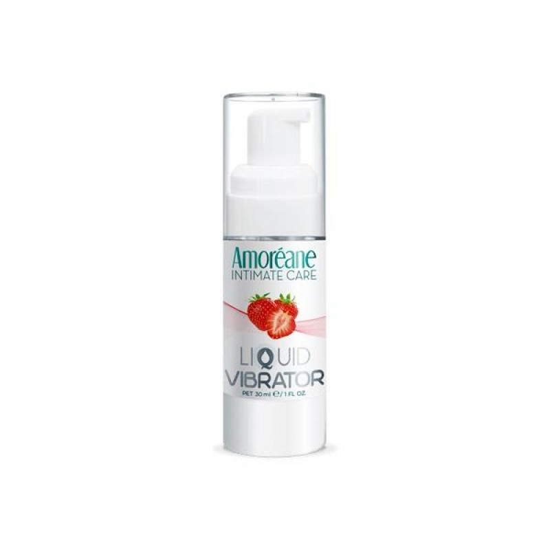 Amoreane Żel/sprej-Liquid Vibrator Strawberry 30ml.