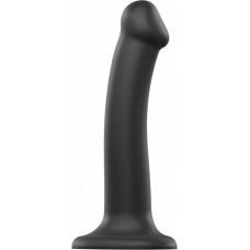 Strap-On-Me SEMI-REALISTIC DUAL DENSITY BENDABLE DILDO BLACK - M