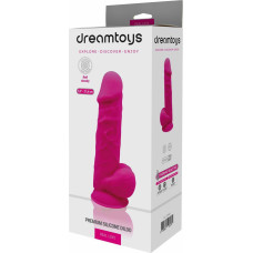 Dream Toys REAL LOVE DILDO WITH BALLS 8.5INCH FUCHSIA