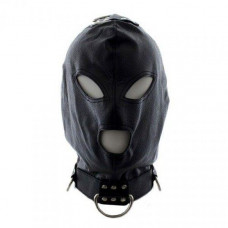 Toyz4Lovers Maska-Bondage Hook Mask+Collar BLACK