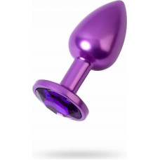 Metal By Toyfa Purple anal plug TOYFA Metal with purple round-shaped gem