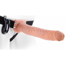 Pipedream 11in. Vibrating Hollow StrapOn Light skin tone