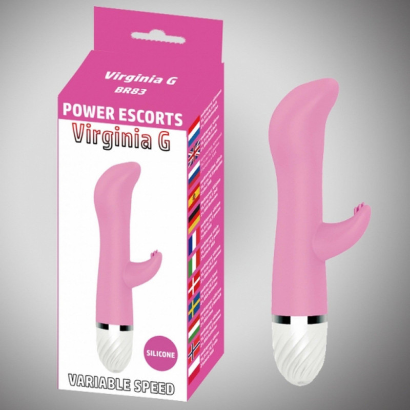 Power Escorts Virginia g pink 17 cm silicone vibrating 10 speed