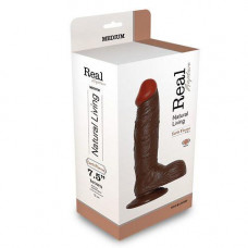 Real Rapture Wibrator-REALISTIC VIBRATOR REAL RAPTURE BROWN 7.5