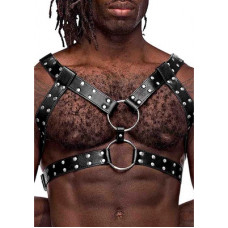 Male Power Gemini - Imitation Leather Harness - One Size - Black