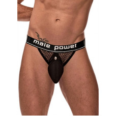 Male Power Cock Ring Jock - L/XL - Black