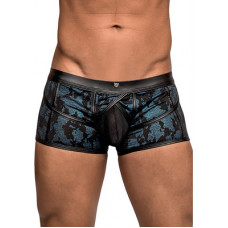 Male Power Strappy Short - S - Blue/Black